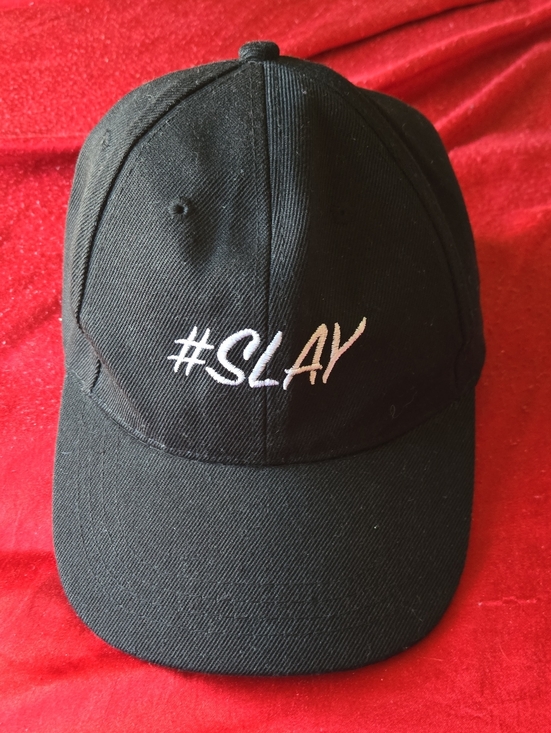 Accessories - Black #SLAY Embroidered Baseball Cap